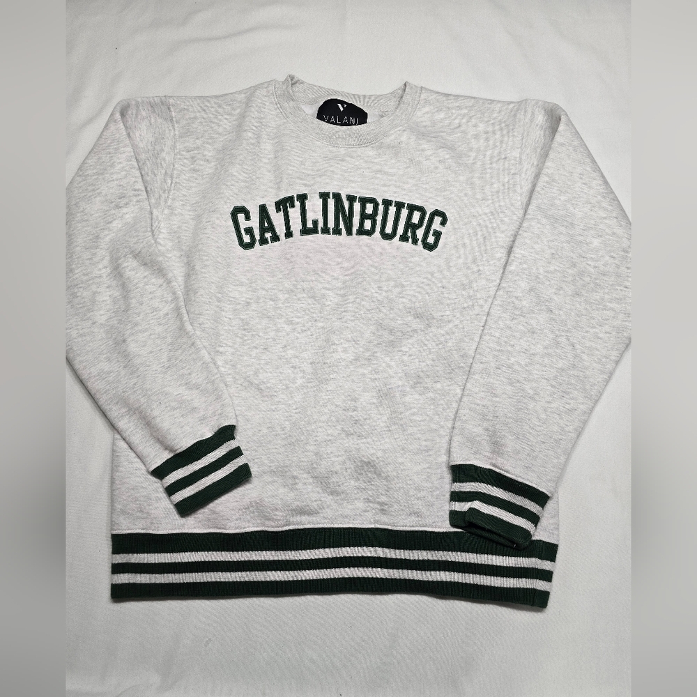 Gatlinburg Valani Crew Neck Sweatshirt Smokey Mountain National Park Large